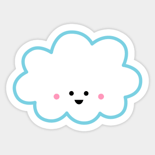 Puffy Little Cloud | by queenie's cards Sticker